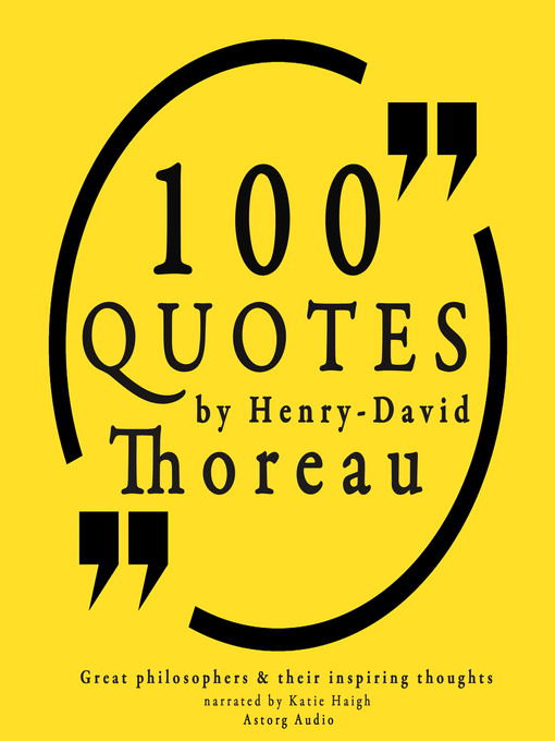 Title details for 100 Quotes by Henry David Thoreau by Henry David Thoreau - Available